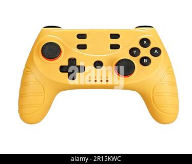 Gelber Handheld Wireless Video Game Controller Stock Vektor