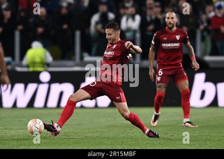 Ivan Rakitic (FC Sevilla) beim Spiel der UEFA 'Europa League 2022 2023 zwischen Juventus 1-1 Siviglia im Allianz-Stadion am 11. Mai 2023 in Torino, Italien. Kredit: Maurizio Borsari/AFLO/Alamy Live News Stockfoto