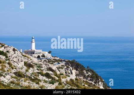 Faro am Kap Formentor Stockfoto
