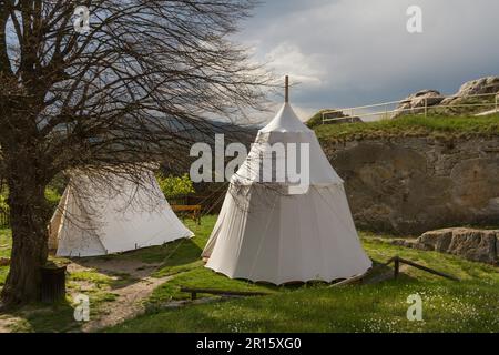 Ritterfest in der Burgruine Blankenburg Regenstein Stockfoto