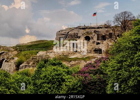 Burgruine Regenstein in der Nähe des Blankenburg Harz Gebirges Stockfoto