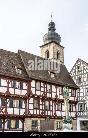 Fachwerkhäuser in Forchheim (Frankreich) (Deutschland), Forchheim, Bayern, Deutschland Stockfoto