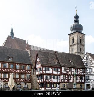 Fachwerkhäuser in Forchheim (Frankreich) (Deutschland), Forchheim, Bayern, Deutschland Stockfoto