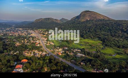 Der Granitgebirge in Zentralguinea Stockfoto