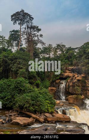 Zongo-Wasserfälle auf dem Inkisi, DR Kongo Stockfoto