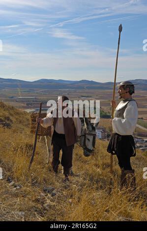 Consuegra, Vertretung von Quijote während des Saffron Rose Festivals, Provinz Toledo, Route of Don Quijote, Castilla-La Mancha, Spanien Stockfoto
