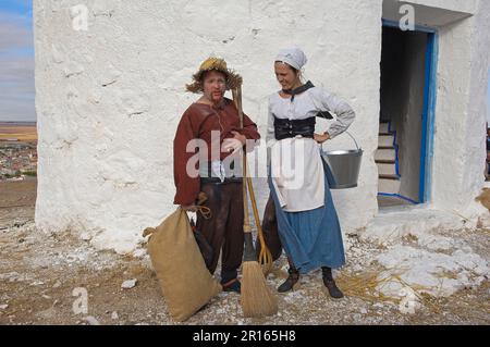 Consuegra, Vertretung von Quijote während des Saffron Rose Festivals, Provinz Toledo, Route of Don Quijote, Castilla-La Mancha, Spanien Stockfoto