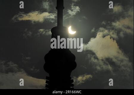 Tokyo Sky Tree und Eclipse Stockfoto