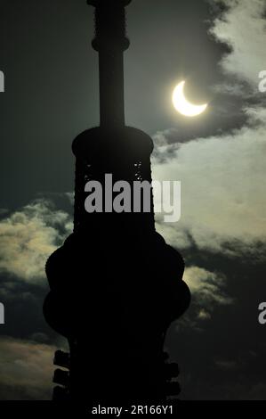 Tokyo Sky Tree und Eclipse Stockfoto