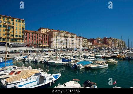 Port Lympia, Quartier du Port, Altstadt, Nizza, Cote d'Azur, Alpes-Maritimes, Provence-Alpes-Cote d'Azur, Frankreich Stockfoto