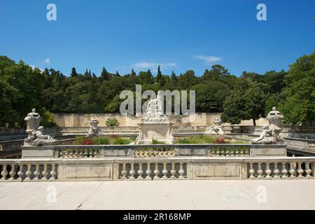 Jardin De La Fontain, Nimes, Languedoc-Roussillon, Frankreich Stockfoto