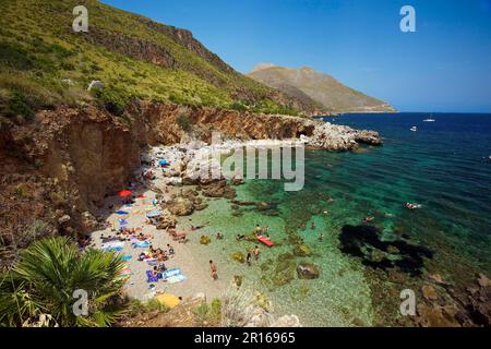 Beach Cove, Riserva Naturale dello Zingaro, San Vito lo Capo, Provinz Trapani, Sizilien, Italien Stockfoto