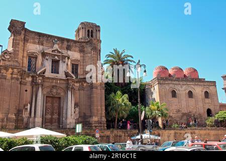 Maria dell'Ammiraglio, La Martorana, San Cataldo, Palermo, Sizilien, Italien Stockfoto