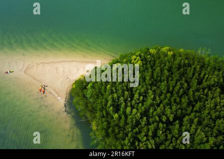 Die Mangroven in Ao Thalane-Thailand aus der Vogelperspektive Stockfoto