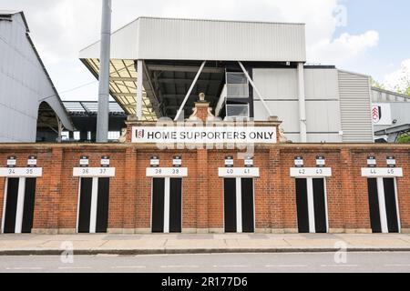 Craven Cottage, Heimstadion des Fulham Football Club, Fulham, Stevenage Road, London, SW6, England, Großbritannien Stockfoto