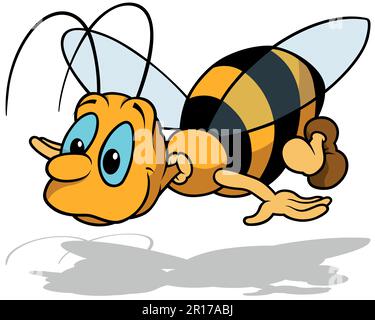 Süße blauäugige orangefarbene Bumblebee Stock Vektor