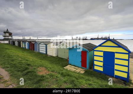 Beachuts and the Maritime Museum in Harwich Town, Tendring District, Essex, England, Großbritannien Stockfoto