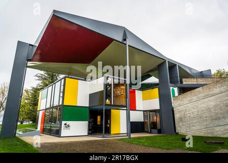 Le Corbusier Pavillon, ein Schweizer Kunstmuseum, das der Arbeit des Schweizer Architekten Le Corbusier gewidmet ist, ist das letzte Gebäude, das von Le Corbusi entworfen wurde Stockfoto