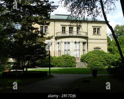 Deutschland, Bayern, Bayreuth: "Haus Wahnfried", das Haus von Richard Wagner am Rande der Schlossgärten, beherbergt heute ein Museum, das seiner Erinnerung gewidmet ist. Stockfoto