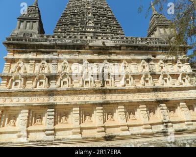 Myanmar, Bagan: Der Mahabodhi-Tempel wurde 1215 von König Zeyatheinkha erbaut, wobei der Mahabodhi-Tempel in Bodhgaya, Bihar, Indien, als Modell verwendet wurde. Stockfoto