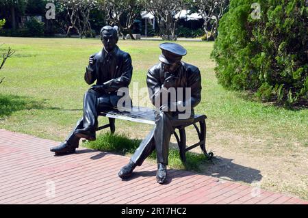 Die Philippinen, Manila: Bronzestatuen philippinischer Stars im Fort Santiago Park. Stockfoto