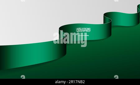 Hintergrund der SaudiArabien-Bandflagge. Auswirkungselement für die Verwendung, die Sie daraus machen möchten. Stock Vektor