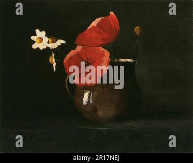 Blumen: Mohn und Gänseblümchen Datum: c. 1867 Künstler: Odilon Redon Französisch, 1840-1916 Stockfoto