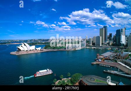 Sydney Australien-Heimat der Olympischen Spiele 2000 Luftaufnahmen des Opernhauses und Stadt Stockfoto