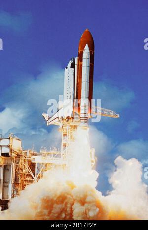 Grafischen Space Shuttle Start vom Kennedy Space Center Stockfoto