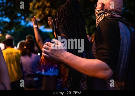 BLM-Demonstranten versammeln sich am 30 2020. Mai vor dem Weißen Haus Stockfoto