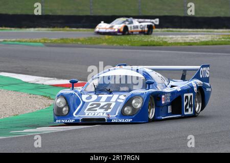 Scarperien, 2. April 2023: Rondeau M382. Jahr 1982 Ex Henri Pescarolo in Aktion während Mugello Classic 2023 auf dem Mugello Circuit in Italien. Stockfoto