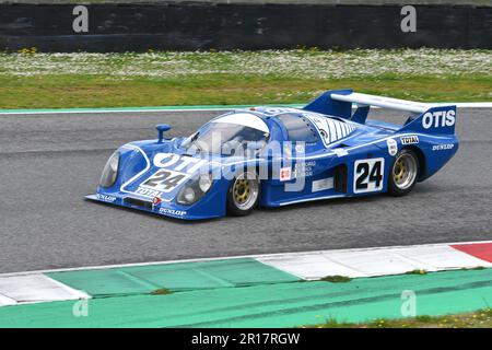 Scarperien, 2. April 2023: Rondeau M382. Jahr 1982 Ex Henri Pescarolo in Aktion während Mugello Classic 2023 auf dem Mugello Circuit in Italien. Stockfoto