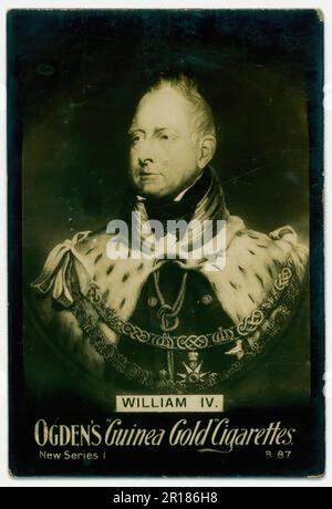 King William IV - Oldtimer-Zigarettenkarte Stockfoto