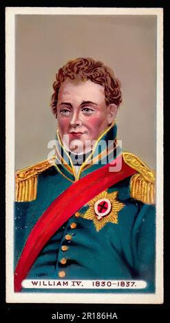 King William IV - Oldtimer-Zigarettenkarte 01 Stockfoto