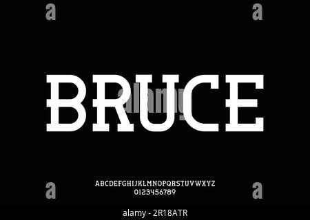 Slab Serif zeigt den Schriftartvektor an Stock Vektor