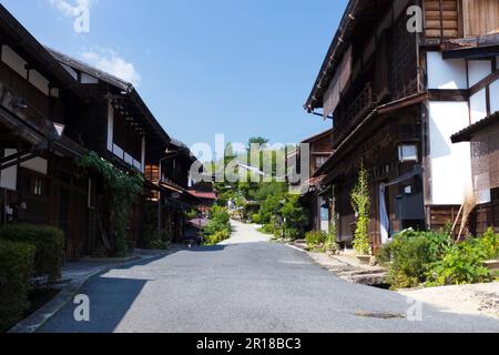 Die Stadt Tsumagojuku Stockfoto