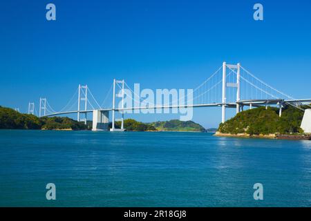 Kurushima-Brücke von Shimanami Kaido Stockfoto