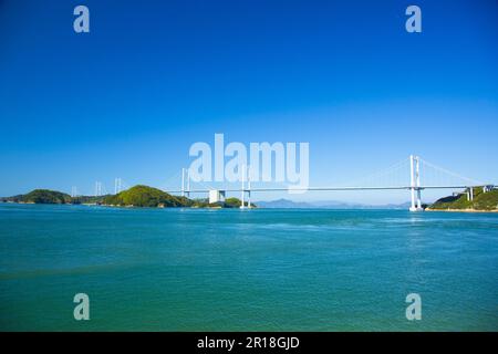 Kurushima-Brücke von Shimanami Kaido Stockfoto