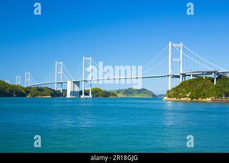 Kurushima-Brücke von Shimanami Kaido Stockfoto