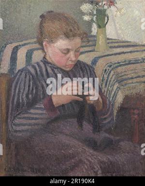 Frau Mending Datum: 1895 Künstlerin: Camille Pissarro French, 1830-1903 Stockfoto