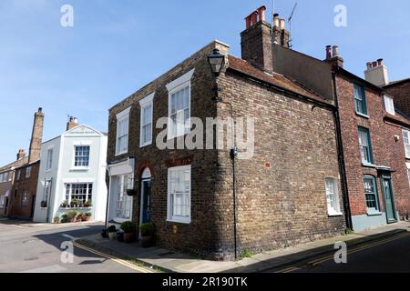 Blick auf Dolphin Cottage, 164 Sandown Road, Deal, Kent Stockfoto