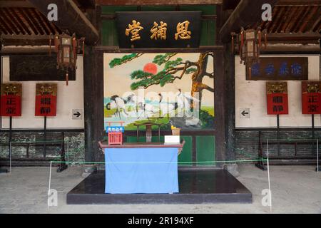 Das Bürgergericht im Regierungsbüro-Museum von Pingyao County in Pingyao, offiziell die antike Stadt Pingyao, Stadtmauern im Zentrum von Shanxi, VR China. China. (125) Stockfoto