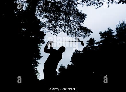 Tommaso Perrino Tees der 3. an Tag 3 der G4D Open im Woburn Golf Club, Milton Keynes. Foto: Freitag, 12. Mai 2023. Stockfoto