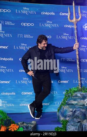 Mexiko-Stadt, Mexiko. 11. Mai 2023. 11. Mai 2023, Mexiko-Stadt, Mexiko: Schauspieler Javier Bardem besucht den roten Teppich der Filmpremiere der kleinen Meerjungfrau im Toreo Parque Central. Am 11. Mai 2023 in Mexiko-Stadt, Mexiko. (Foto: Eyepix Group) (Foto: Eyepix/NurPhoto) Kredit: NurPhoto SRL/Alamy Live News Stockfoto