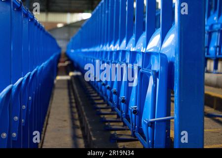 Sicherer Stand auf der Terrasse der London Road vor dem Spiel der Sky Bet League 1 Play-offs Peterborough gegen Sheffield Mittwoch im Weston Homes Stadium, Peterborough, Großbritannien, 12. Mai 2023 (Foto: Nick Browning/News Images) Stockfoto