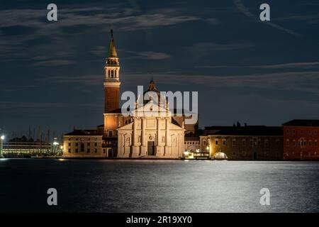 Palladios Kirche San Giorgio Maggiore in Venedig. Stockfoto