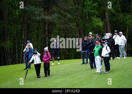 Ein allgemeiner Blick auf die Zuschauer am dritten Tag der G4D Open im Woburn Golf Club, Milton Keynes. Foto: Freitag, 12. Mai 2023. Stockfoto