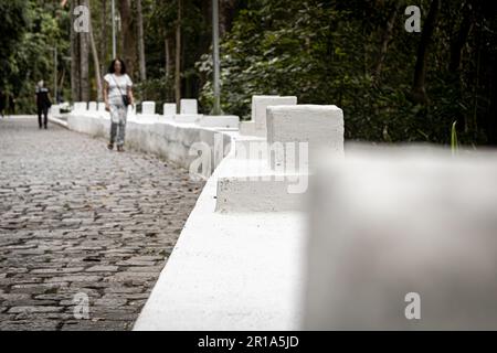 Vitoria es Brasilien - Mai 07 2023: Rampe zum Aufstieg auf das „Convento da Penha“ in Vila Velha - Bundesstaat Espirito Santo in Brasilien. Stockfoto