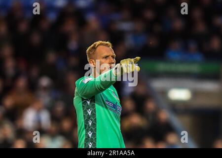 Peterborough, Großbritannien. 12. Mai 2023 Torwart Cameron Dawson (25 Sheffield Wednesday) während der Sky Bet League 1 spielen Sie am Freitag, den 12. Mai 2023, die Halbfinale 1. zwischen Peterborough und Sheffield am Mittwoch in der London Road, Peterborough, ab. (Foto: Kevin Hodgson | MI News) Guthaben: MI News & Sport /Alamy Live News Stockfoto