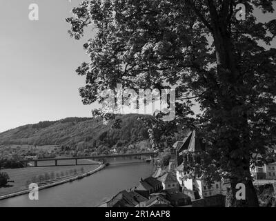 Saarbürog Stadt am saar Fluss Stockfoto